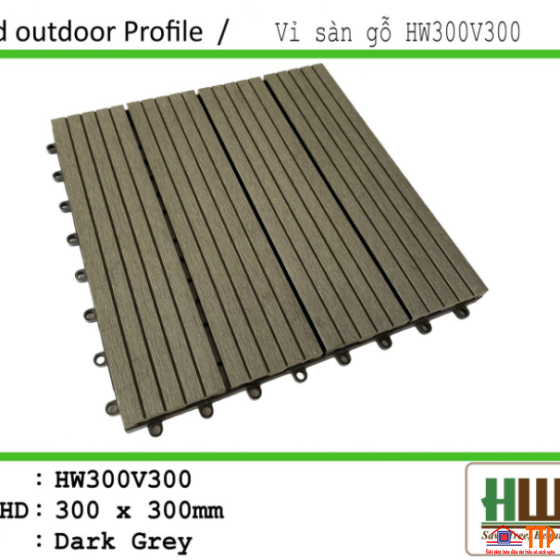 Vỉ sàn gỗ HW300V300 - Dark Grey