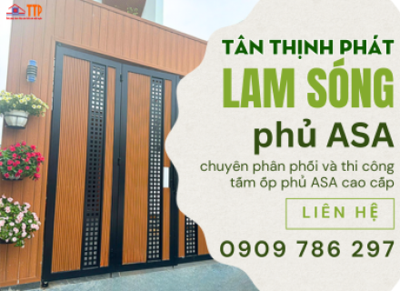 Tấm ốp lam sóng phủ ASA Hwood – Giải pháp ốp ngoại thất hiện đại và bền đẹp