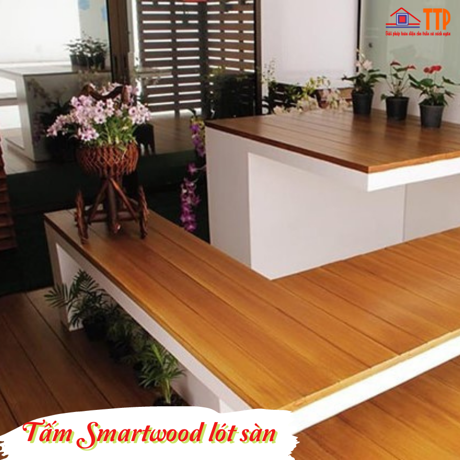 Ứng dụng thi công tấm Smartwood lót sàn - Tân Thịnh Phát