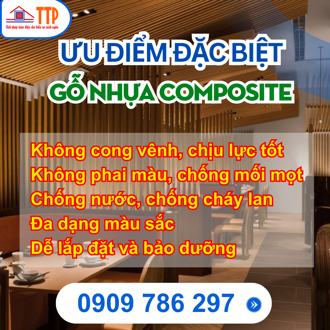 Ưu điểm Gỗ nhựa Composite