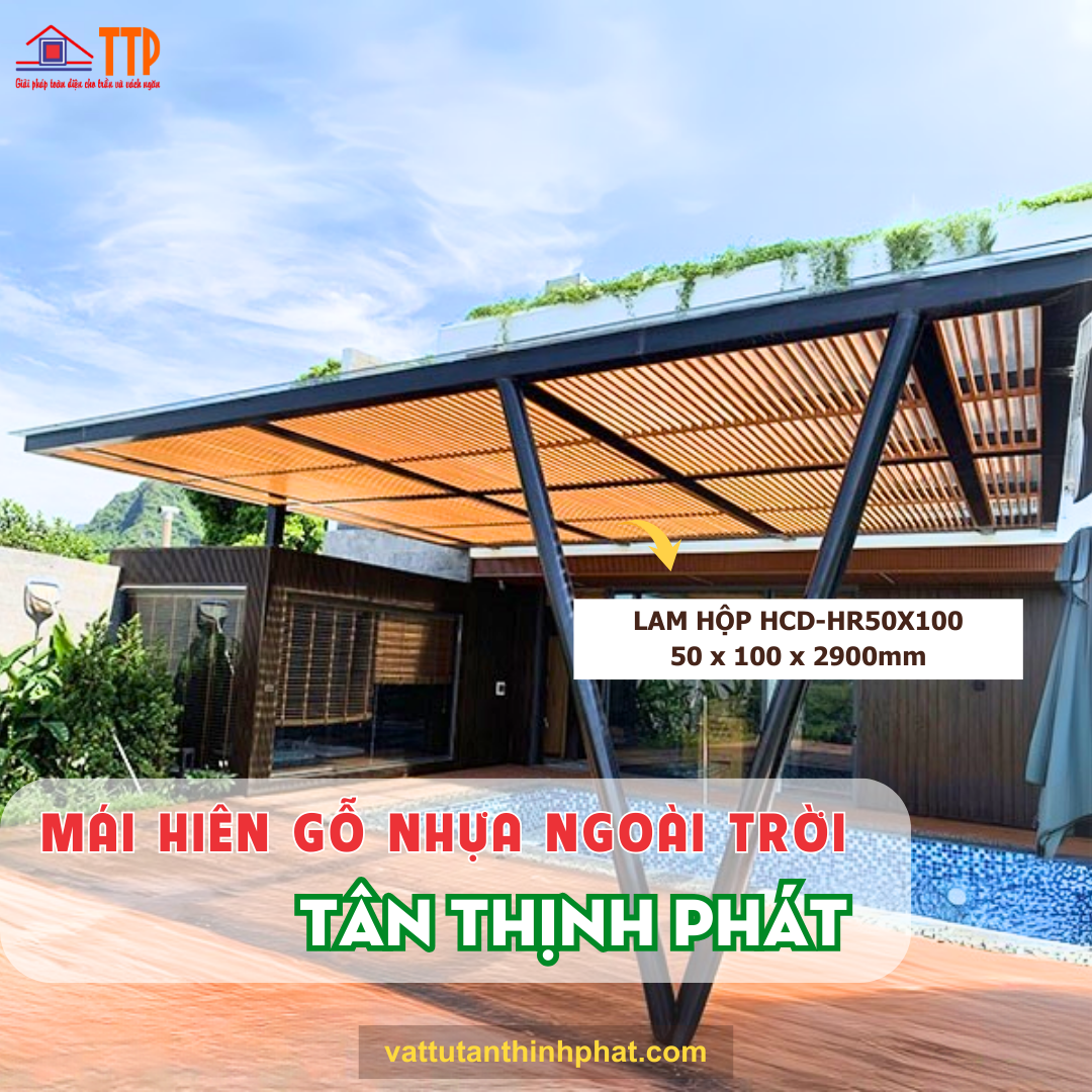 Mái hiên gỗ nhựa ngoài trời ba rịa vũng tàu