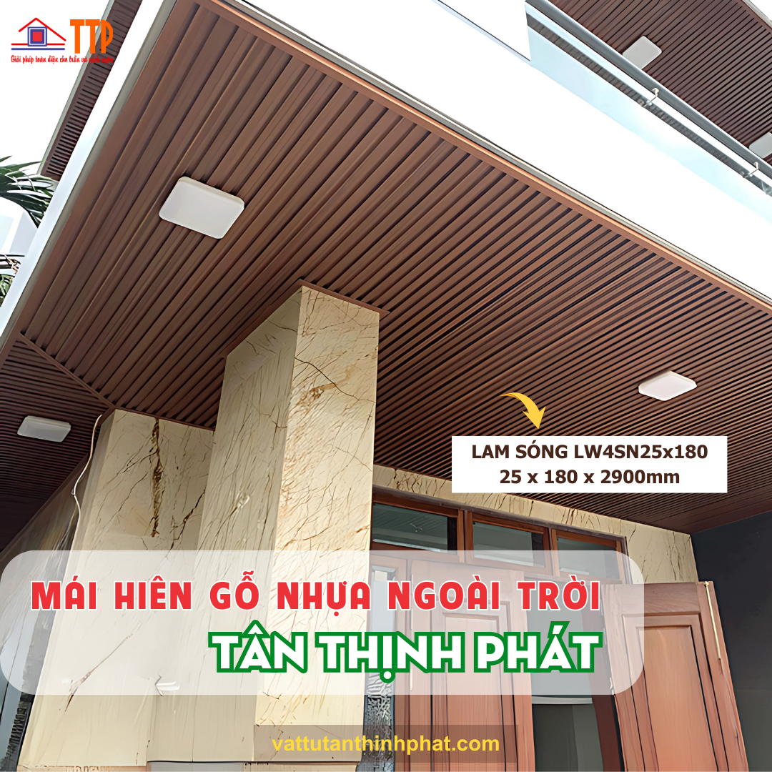 Mẫu mái hiên gỗ nhựa ngoài trời bà rịa vũng tàu