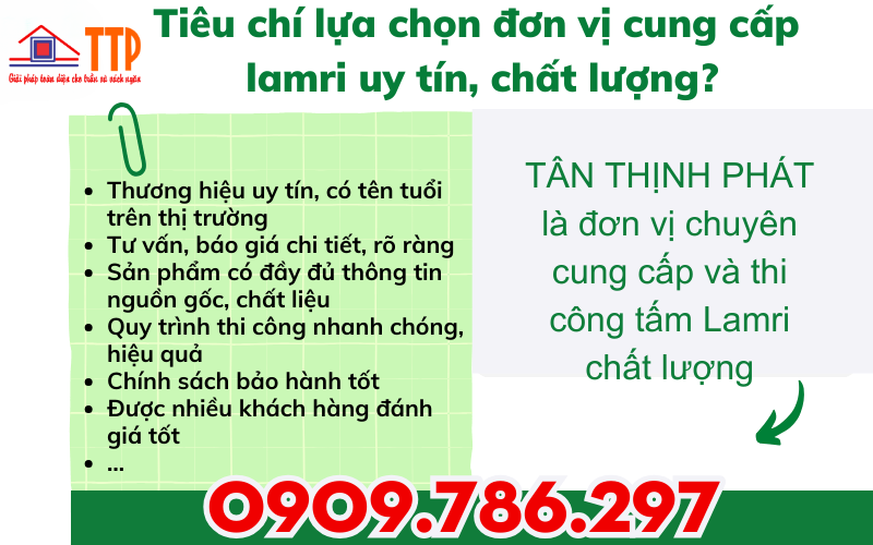 Tiêu chí lựa chọn đơn vị phân phối tấm ốp lamri bà rịa vũng tàu