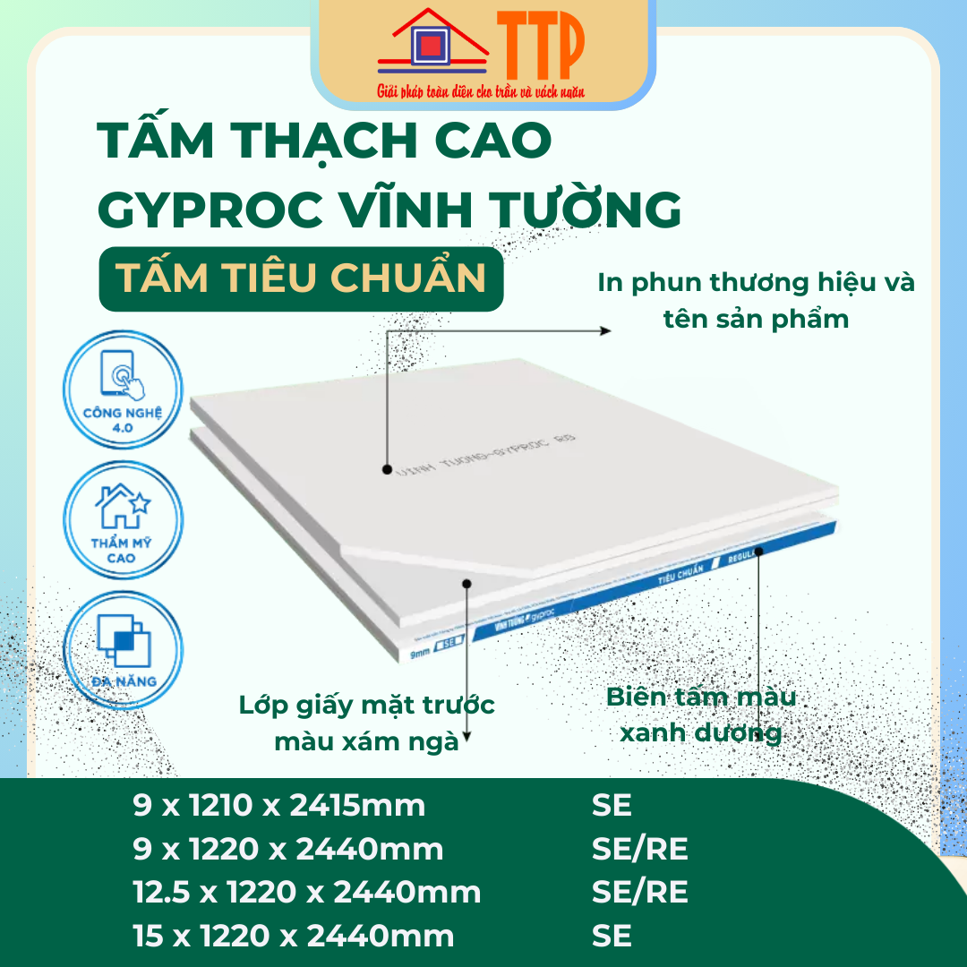 Tấm thạch cao gyproc vĩnh tường bà rịa vũng tàu