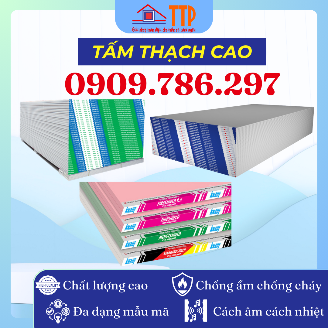 Các loại tấm thạch cao bà rịa vũng tàu