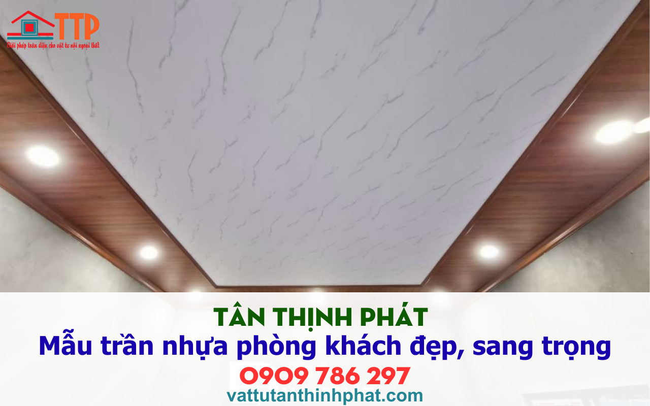 Tân thịnh phát giới thiệu Mẫu trần nhựa phòng khách đẹp, sang trọng nhất 2026