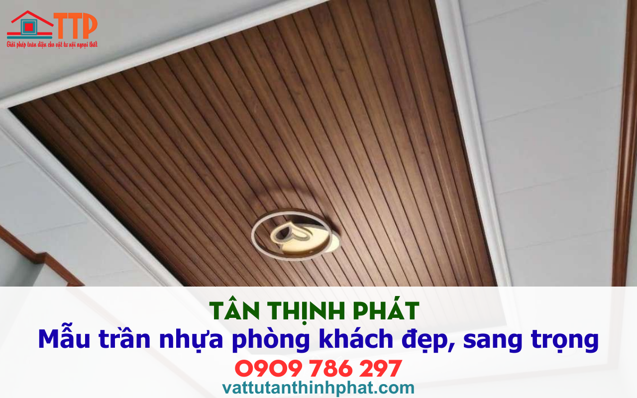 Tân thịnh phát giới thiệu Mẫu trần nhựa phòng khách đẹp, sang trọng nhất 2026