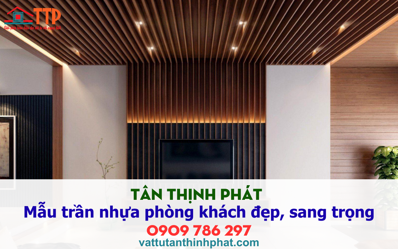 Tân thịnh phát giới thiệu Mẫu trần nhựa phòng khách đẹp, sang trọng nhất 2026