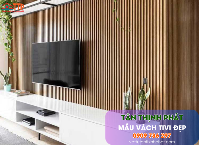 Mẫu Vách Tivi Phòng Khách Nhựa Giả Gỗ, Giả Đá Đẹp Mẫu Vách Tivi Phòng Khách Nhựa Giả Gỗ, Giả Đá Đẹp