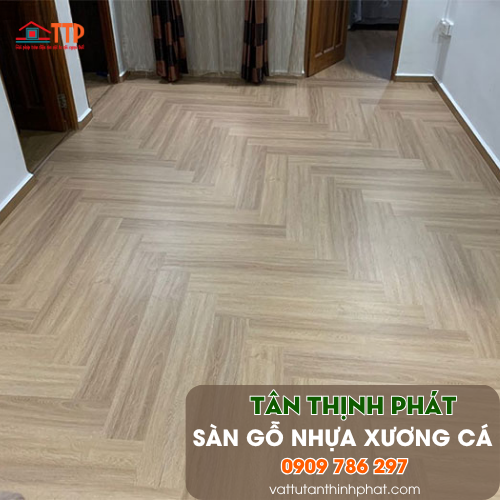 Sàn Gỗ Nhựa Xương Cá, Sàn Gỗ nhựa Dán Keo - Hèm Khoá Vân Gỗ