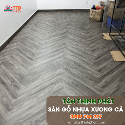 Sàn Gỗ Nhựa Xương Cá, Sàn Gỗ nhựa Dán Keo - Hèm Khoá Vân Gỗ