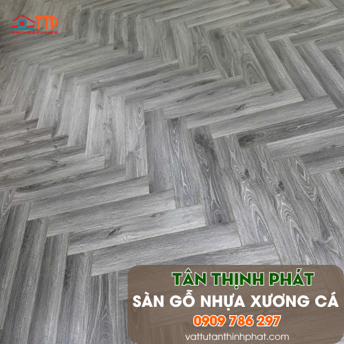 Sàn Gỗ Nhựa Xương Cá, Sàn Gỗ nhựa Dán Keo - Hèm Khoá Vân Gỗ
