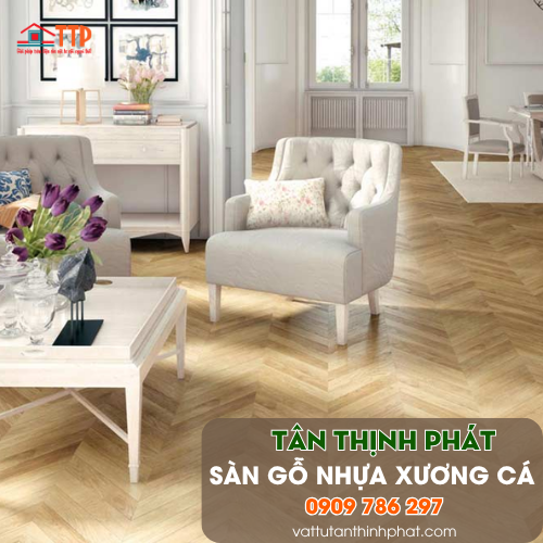 Sàn Gỗ Nhựa Xương Cá, Sàn Gỗ nhựa Dán Keo - Hèm Khoá Vân Gỗ