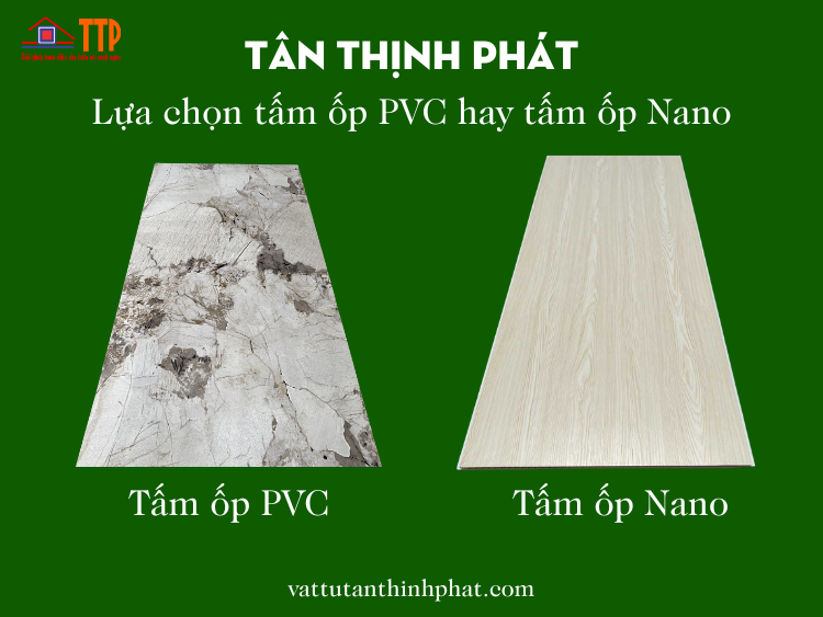 Tấm ốp pvc và tấm ốp nano khác nhau như thế nào? Tấm ốp pvc và tấm ốp nano khác nhau như thế nào?