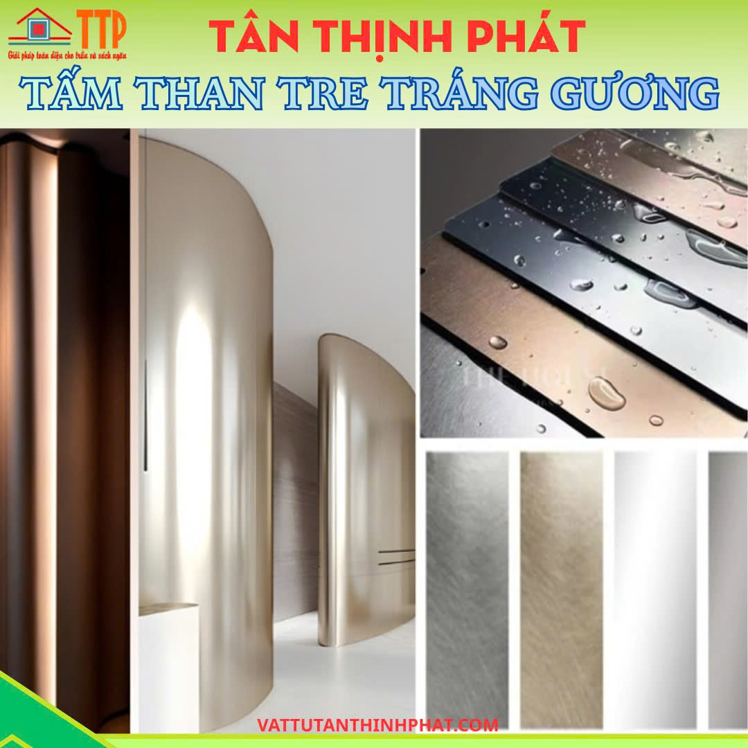 Tấm ốp than tre vân gỗ, vải, kim loại, đá, gương 2026
