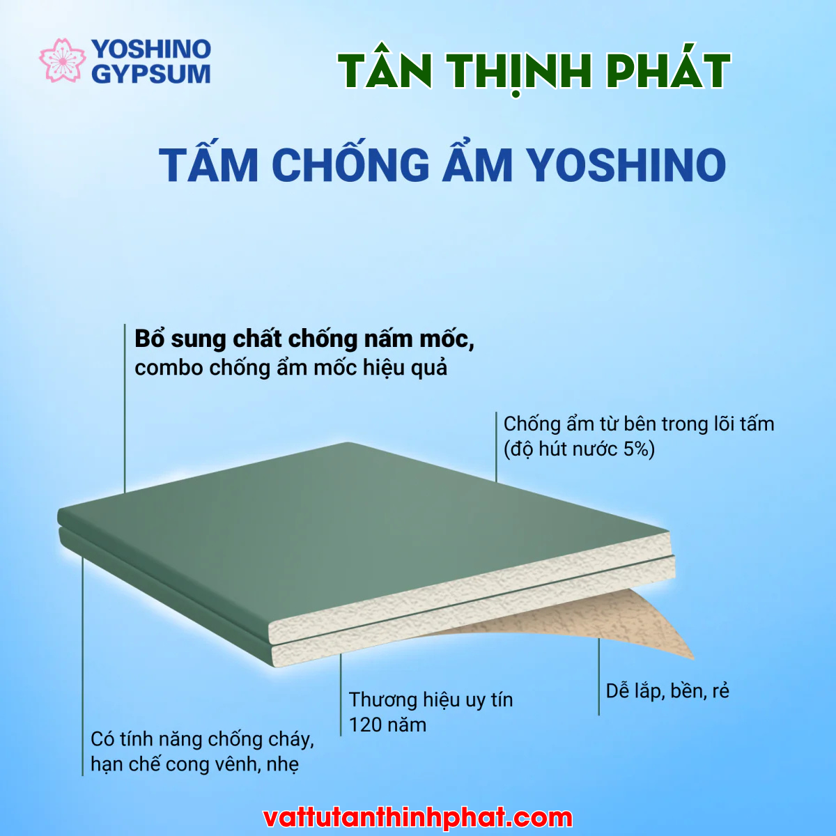 TẤM THẠCH CAO CHỐNG ẨM YOSHINO PHÙ HỢP CHO NHỮNG CÔNG TRÌNH NÀO? TẤM THẠCH CAO CHỐNG ẨM YOSHINO PHÙ HỢP CHO NHỮNG CÔNG TRÌNH NÀO?