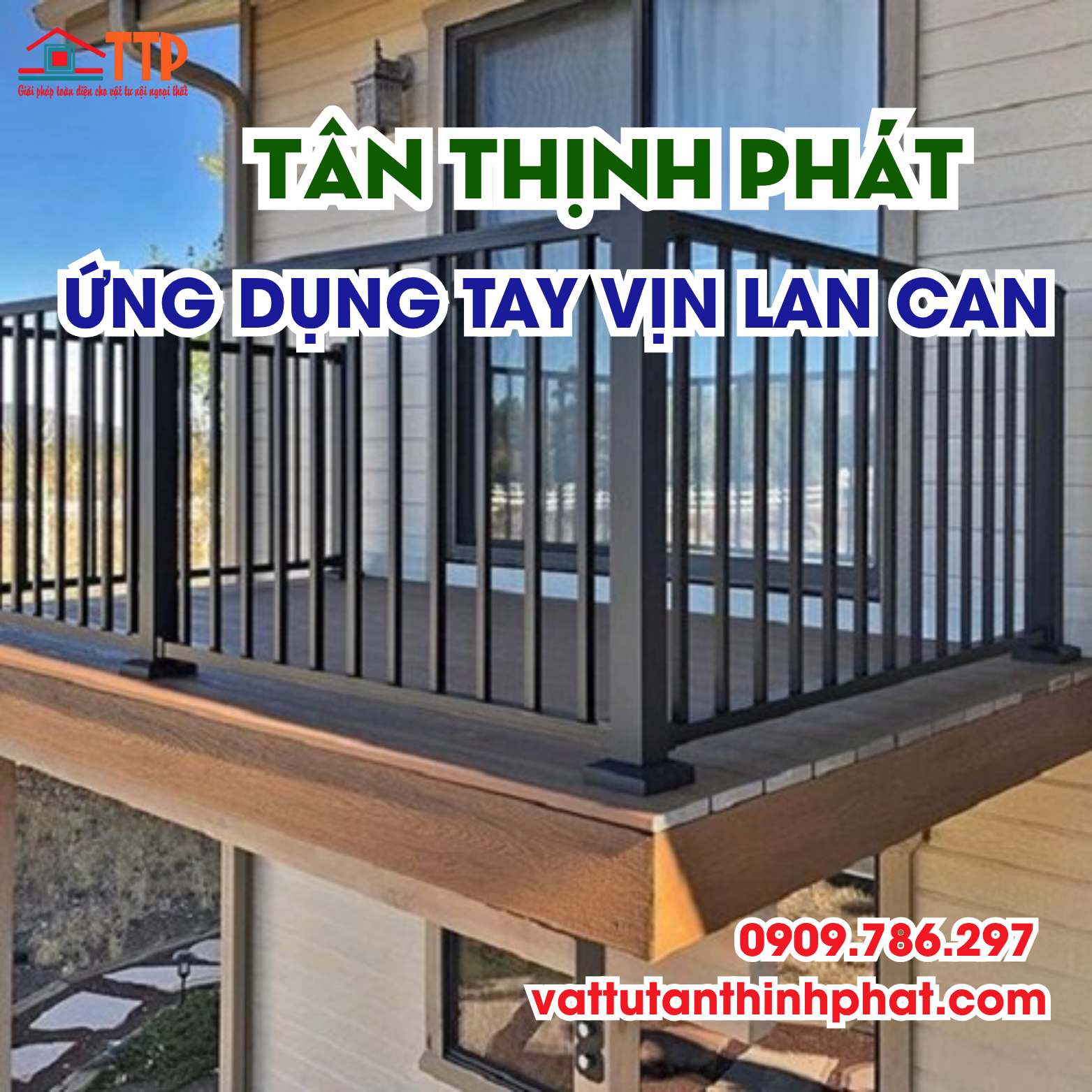 Tay vịn lan can gỗ nhựa composite: Giải pháp bền đẹp cho công trình ngoài trời