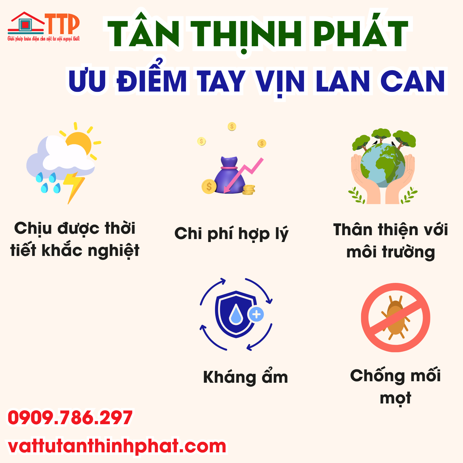 Tay vịn lan can gỗ nhựa composite: Giải pháp bền đẹp cho công trình ngoài trời