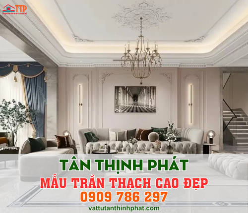 các mẫu trần thạch cao đẹp 2026