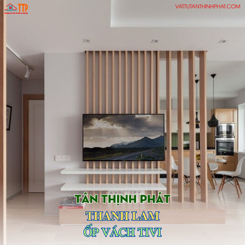 Thanh lam gỗ nhựa trang trí phòng khách Thanh lam gỗ nhựa trang trí phòng khách