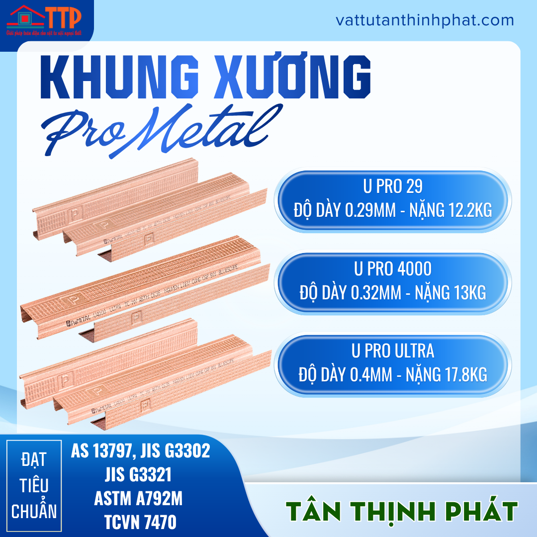 Khung Xương Trần Chìm ProMETAL – Giải Pháp Trần Thạch Cao Đạt Chuẩn Tại Bà Rịa Vũng Tàu, TP.HCM, Đồng Nai, Bình Thuận