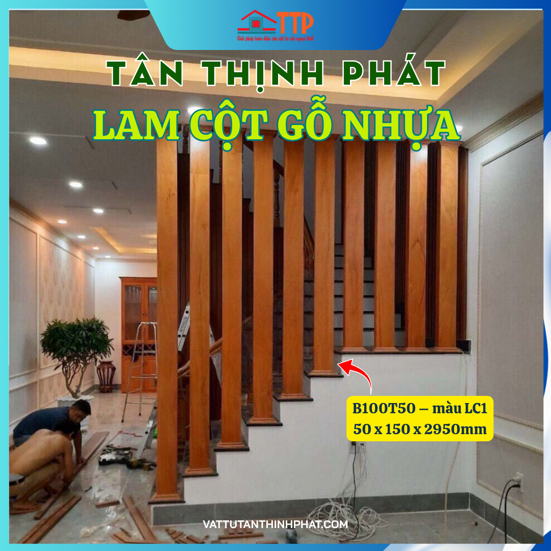 Thanh lam nhựa giả gỗ ốp tường, làm vách ngăn Bà Rịa Vũng Tàu