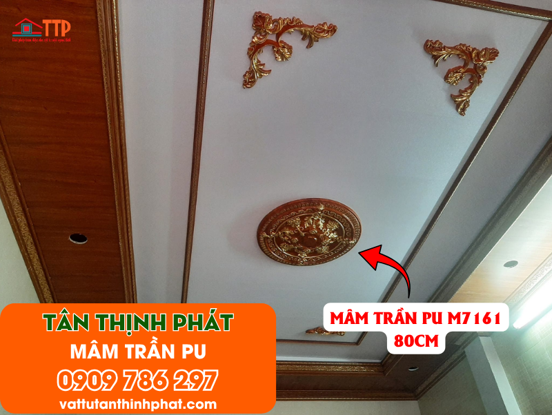 Mâm trần PU trong phong cách trang trí nội thất cổ điển, hiện đại tại Bà Rịa Vũng Tàu
