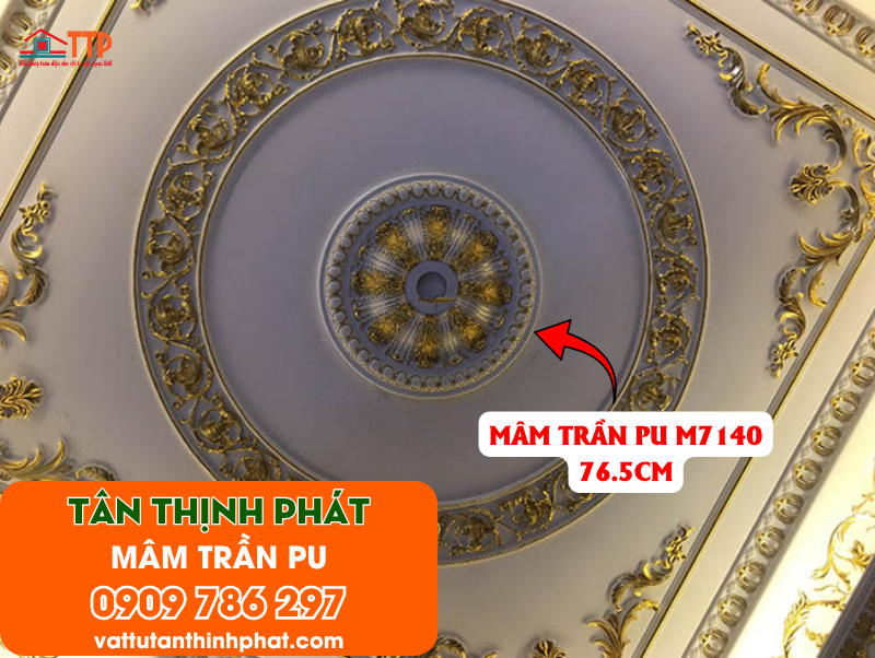 Mâm trần PU trong phong cách trang trí nội thất cổ điển, hiện đại tại Bà Rịa Vũng Tàu