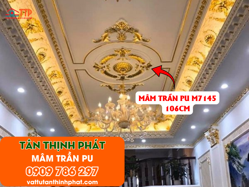 Mâm trần PU trong phong cách trang trí nội thất cổ điển, hiện đại tại Bà Rịa Vũng Tàu