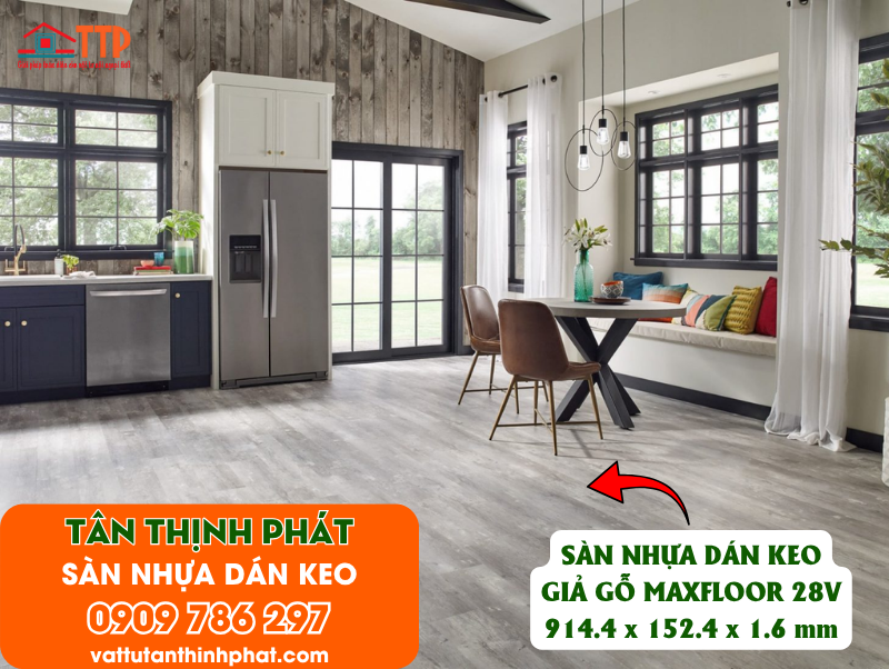 Tổng kho sàn nhựa dán keo Bà Rịa Vũng Tàu