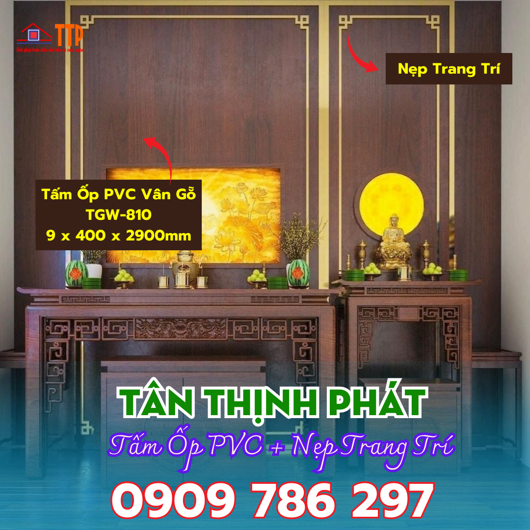 Tấm Ốp PVC Vân Gỗ + Nẹp Trang Trí bà rịa vũng tàu