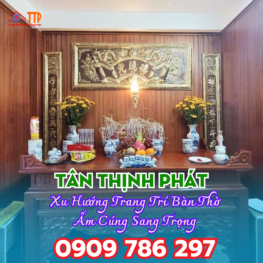 thi công và trang trí bàn thờ bà rịa vũng tàu