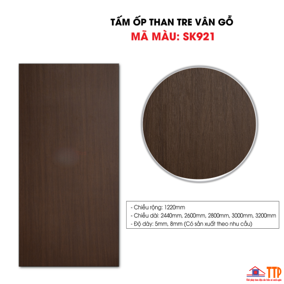 TẤM ỐP THAN TRE VÂN GỖ SK921