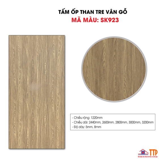 TẤM ỐP THAN TRE VÂN GỖ SK923