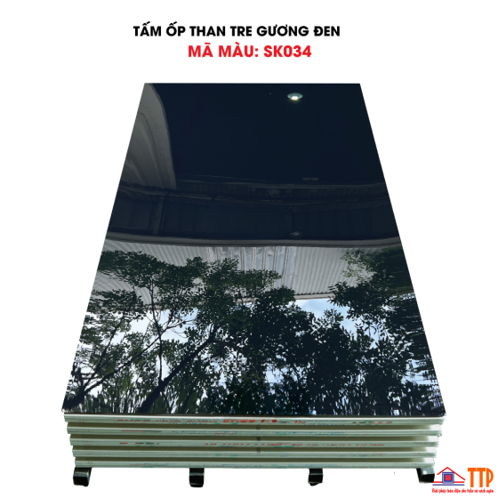 TẤM ỐP THAN TRE GƯƠNG ĐEN SK034