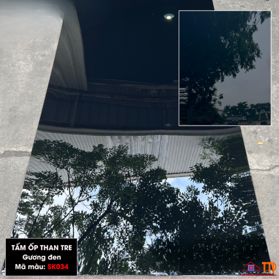 TẤM ỐP THAN TRE GƯƠNG ĐEN SK034