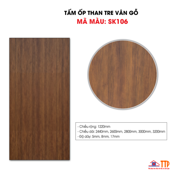 TẤM ỐP THAN TRE VÂN GỖ SK106