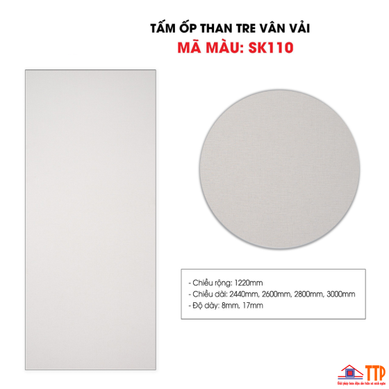 TẤM ỐP THAN TRE VÂN VẢI SK110