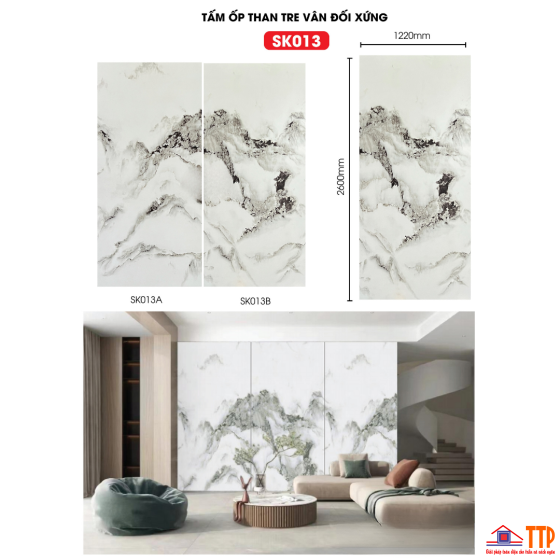 TẤM ỐP THAN TRE ĐỐI XỨNG SK013