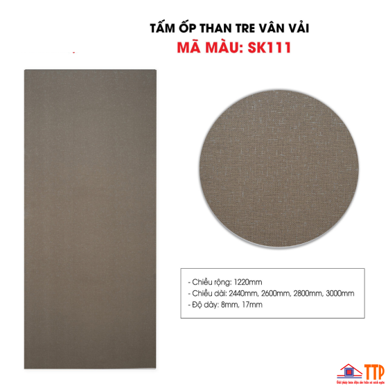 TẤM ỐP THAN TRE VÂN VẢI SK111