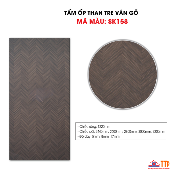 TẤM ỐP THAN TRE VÂN GỖ SK158