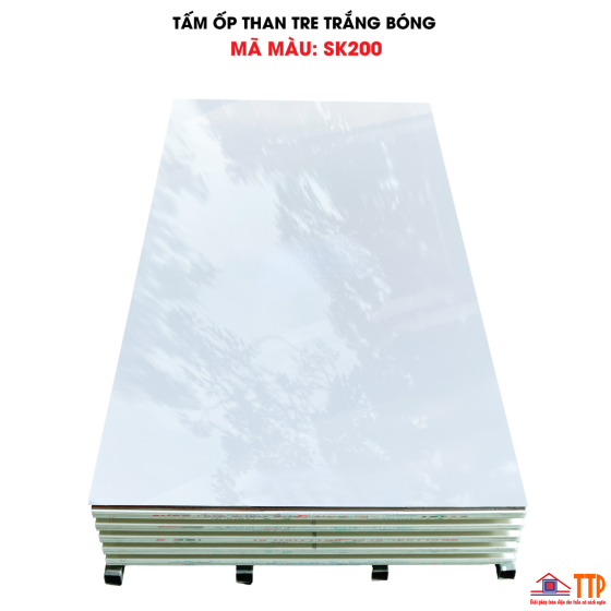 TẤM ỐP THAN TRE TRẮNG BÓNG SK200