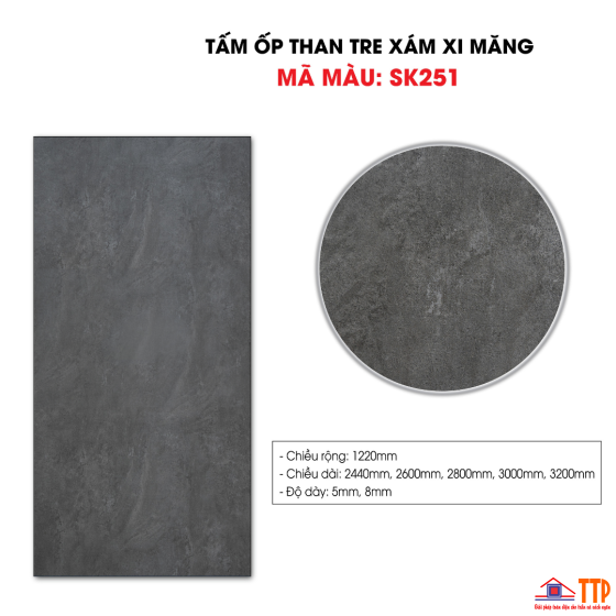 TẤM ỐP THAN TRE GIẢ XI MĂNG SK251