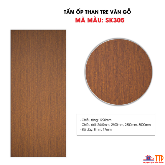 TẤM ỐP THAN TRE VÂN GỖ SK305