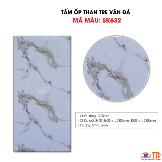TẤM ỐP THAN TRE VÂN ĐÁ SK632