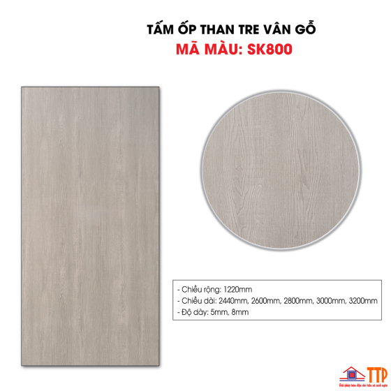 TẤM ỐP THANH TRE VÂN GỖ SK800