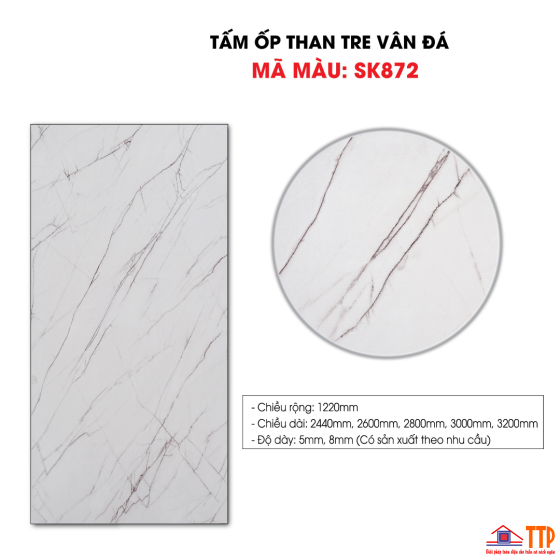 TẤM ỐP THAN TRE VÂN ĐÁ SK872