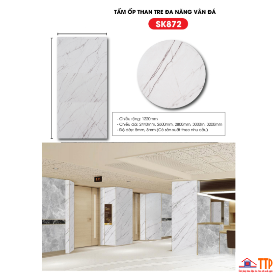 TẤM ỐP THAN TRE VÂN ĐÁ SK872