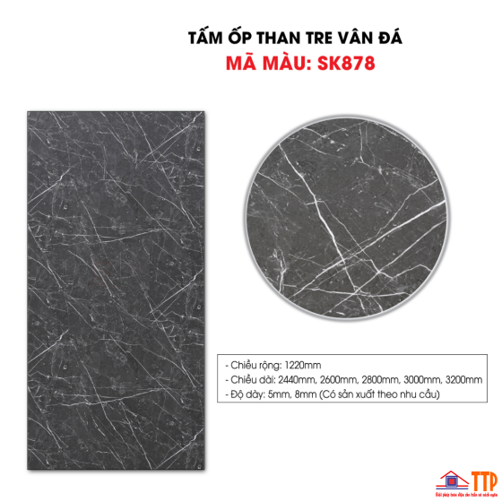 TẤM ỐP THAN TRE VÂN ĐÁ SK878