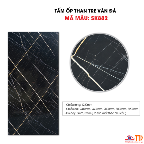 TẤM ỐP THAN TRE VÂN ĐÁ SK882